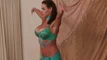 Harem Beauty Dances in Emerald Green Costume - Alexis Taylor