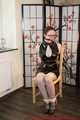 Lady Nadja is bound and gagged in a nice PVC dress