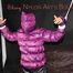 Sandra tied, gagged and hooded complete overhead with ropes and a clothgag wearing a sexy purple down jacket and a rain pant (Pics)