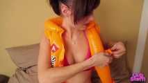 212 Life vest, arm floats and naughty Justyne