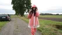 Miss Amira in AGU Adidas rain suit and transparent rain gear