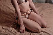 Hard tied body in cream lingerie