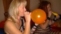 house party with balloons