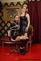 Miss Scarlett dominated by Lady Nadja with lots of rope and mouth filling gags