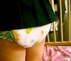 I’m wearing my school uniform and my diaper