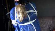 SEXY SANDRA being tied and gagged with ropes and a clothgag from Stella  both wearing sexy shiny nylon AGU rainwear (Video)