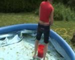 cleaning the pool