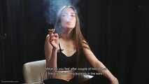 18 y.o. Margarita is smoking two 120mm cigarettes and givving an interview about smoking