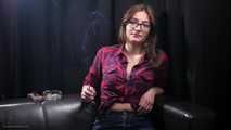 Interview with 18 y.o. Lyuba while she is smoking a cigarette