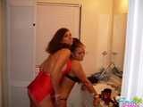 Milf Toni And Her Party Friend Come Home Buzzed And Play Around On The Bed
