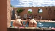 Nude Girls playing at the pool 3