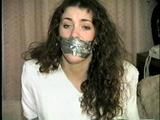 19 Yr OLD STUDENT TAPES, HANDCUFFS & GAGS HERSELF (D18-16)