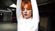 1125a Amber in White Turtleneck in the Attic Part 1 Dangle