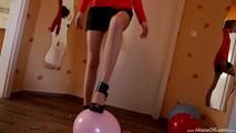 Popping some balloons with my highheels