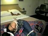 27 Yr OLD CUTE & SEXY LATINA GETS MOUTH STUFFED, CLEAVE GAGGED, STINKY STOCKING STUFFED, HOG-TIED, HOPS AROUND ROOM, BAREFOOT & TOE-TIED WEARING BLUE JEANS Pt3 (D59-8)