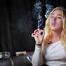 3 in 1 compilation of stunning blonde Nastya opens up while smoking on camera 