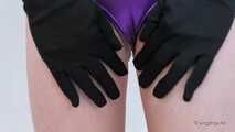 Long black gloves and hot pants - part 2