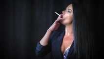 Alluring wonder woman Tanya enjoying a white 120mm cigarette