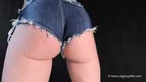 Buttocks in hot pants