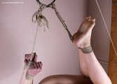 Amanda - hogtied and suspended