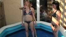 FW21 Jessica and Poison - Backyard Pool Strip Fight!