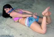 Barefoot Hogtie in the Garage for Jade Indica
