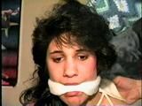 19 Yr OLD LATINA HOUSEWIFE IS MOUTH STUFFED CLEAVE GAGGED 2 TIMES & BOUND ON BED WEARING LINGERIE (D54-1)