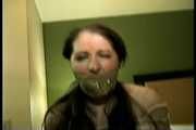 26 YEAR OLD ACTRESS GETS HER MOUTH STUFFED WITH PANTIES, WRAP TAPE GAGGED, HANDGAGGED, BAREFOOT, TOE-TIED, F0RCED HIGH HEEL SMELLING, GAG TALKS AND TIED TO A CHAIR WITH ROPE  (D74-16)