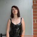 Miss Petra in little black dress getting bound and gagged (incl. raincoat pics)
