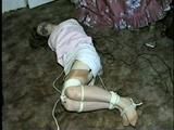 19 Yr OLD SINGLE MOM RONI IS TAPE GAGGED & GETS HOG-TIED ON THE FLOOR (D41-11)