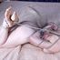 Amanda hogtied nude on bed