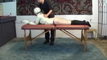 Ana in straitjacket spanking