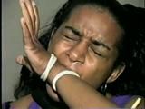 BLACK STUDENT IS WRIST GAGGED, CLEAVE GAGGED, HANDGAGGED & MOUTH STUFFED (D37-5)