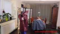 +++archive+++ Miss Francine bound and gagged in layers of nylon raingear and a shiny silver Hotpants (low quality vidcaps)