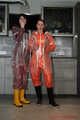 Miss Petra and new model Miss Jessica in AGU raingear  layered with transparent raingear