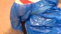 [From archive] Stella - taped to the chair in trash bag costume (video)