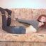 Liska - Redhead's risqué self-bondage shoot (video)
