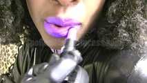 Latex Purple lips