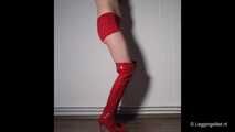 See My Red Mini And Overknees