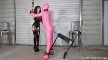 What a mean release from Chastity - Pink Gimp 4