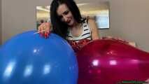 teasing and popping your balloons with the stick