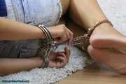 Sophia barfeet and hogcuffed