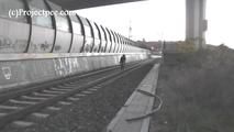 078054 Rachel Evans Pees On The Railtrack