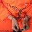 Prisoner in high security cuffs