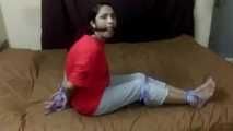 Cheri ballgagged at her room