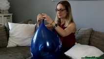 pump inflating a blue TT17 and nail2pop it