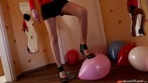 Popping some balloons with my highheels