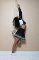 1328 Black Beauty in Goth Cheerleader Dangle