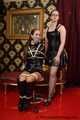 Miss Scarlett dominated by Lady Nadja with lots of rope and mouth filling gags