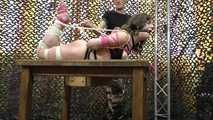 Bound1@Feringapark - Xtreme Reverse Prayer Hogtie for Little Red Girl